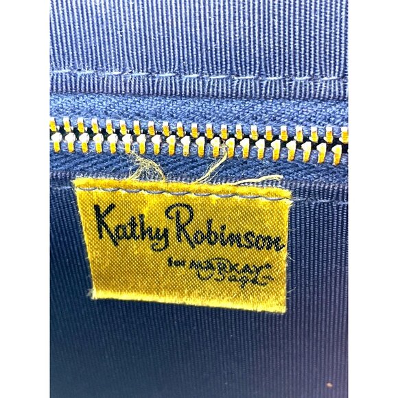 Kathy Robinson Floral Print Purse  Vibrant Tassel & Rope Strap  Eye-Catching Sty - Picture 3 of 6